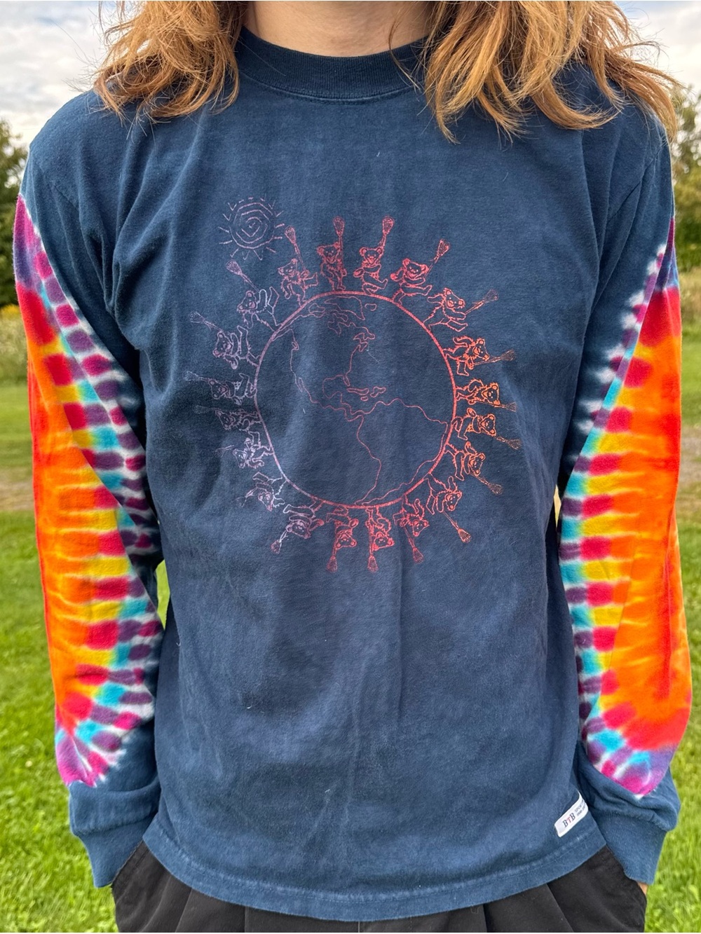 Grateful Dead BTB Lacrosse Tie Dye Long Sleeve Shirt Size Small Anvil Pristine